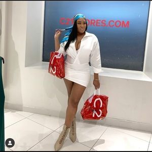 White Button Down dress